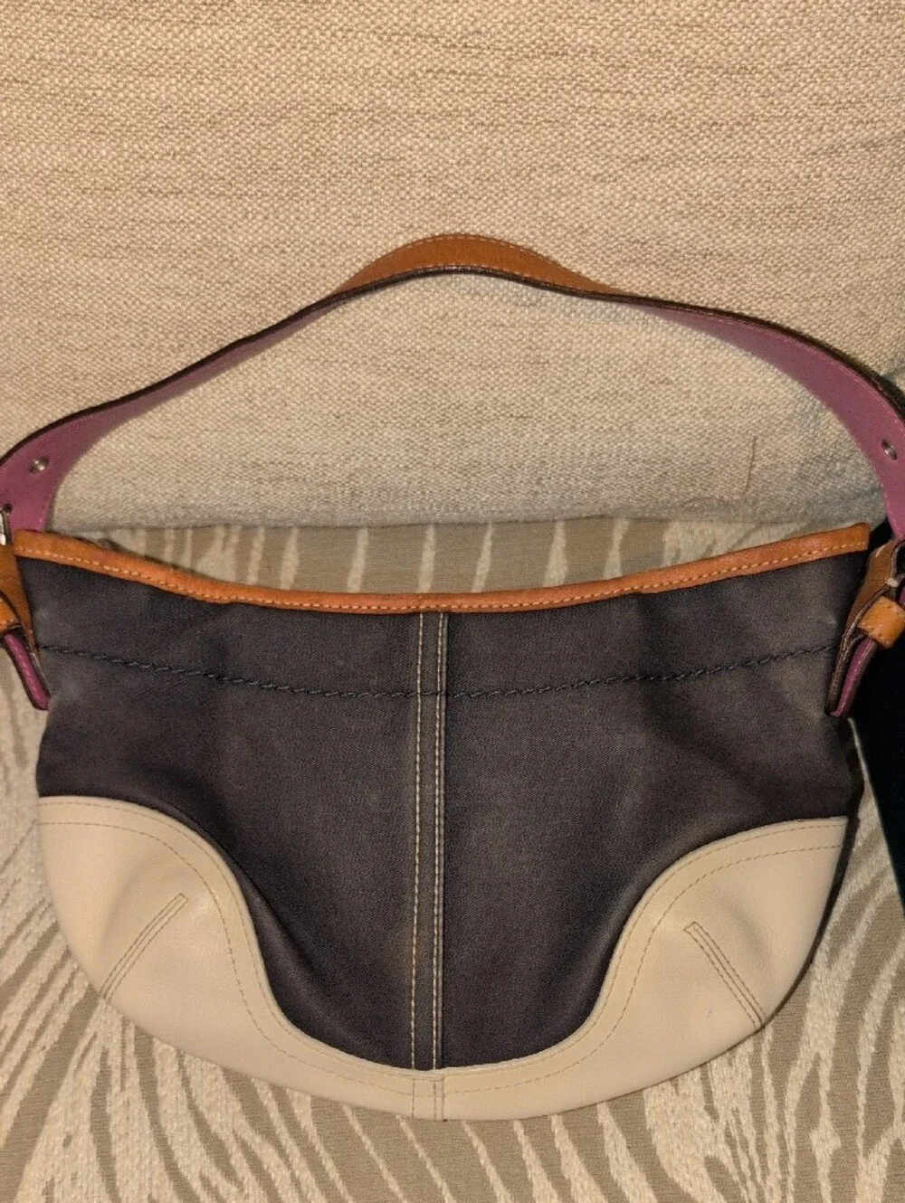 Coach Soho Tricolor Canvas And Leather Mini Hobo Bag -L2J -9508 Dec 2002 Vintage